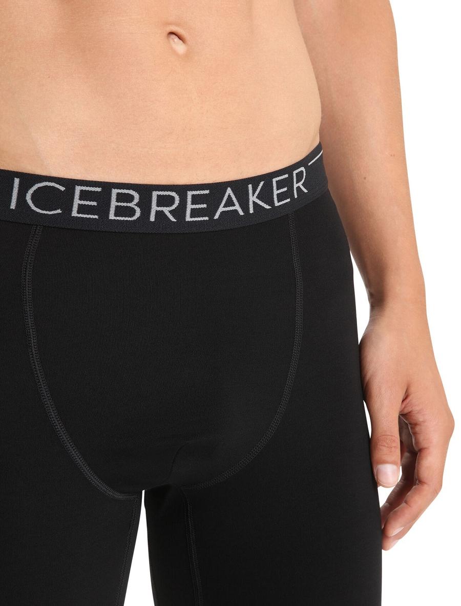 Leggings Icebreaker 15.5 Merino Thermal Homme Noir | FR 1124PJJQ